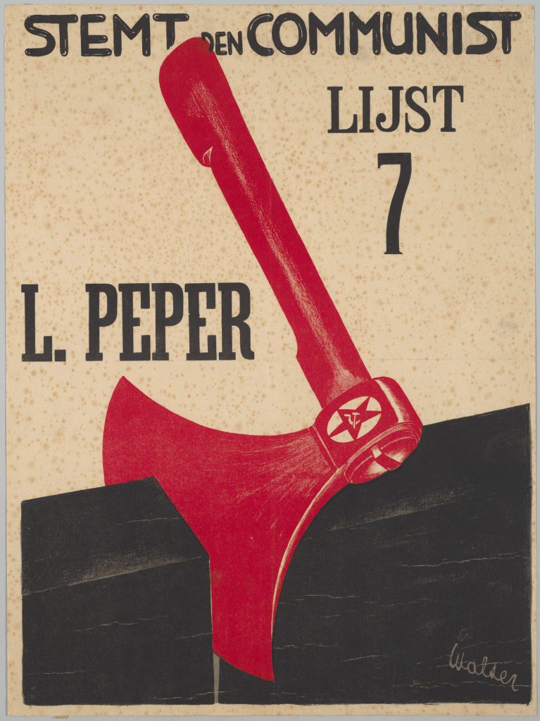 Affiche Stemt den communist Lijst 7 L. Peper